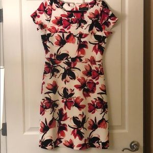 Ivanka Trump Whit with Pink & Black Floral Dress